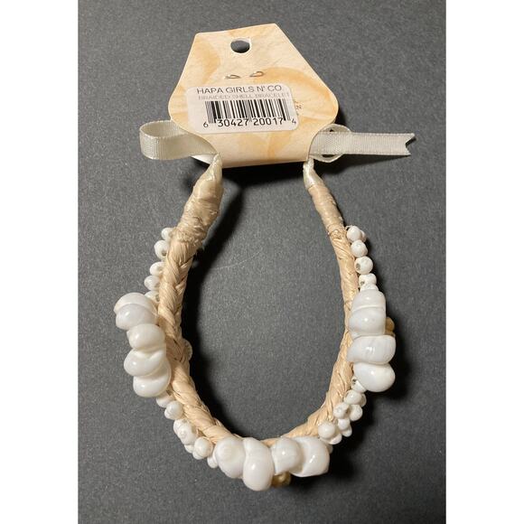 Braided Shell Seashell Beachy Bracelet Ribbon Tie Hapa Girls N’ Co. Jewelry - Picture 2 of 5